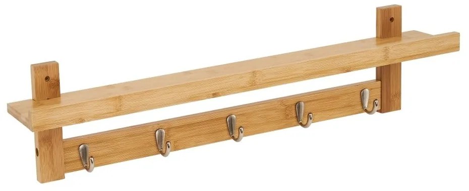 Бамбукова стенна закачалка с рафт - Casa Selección