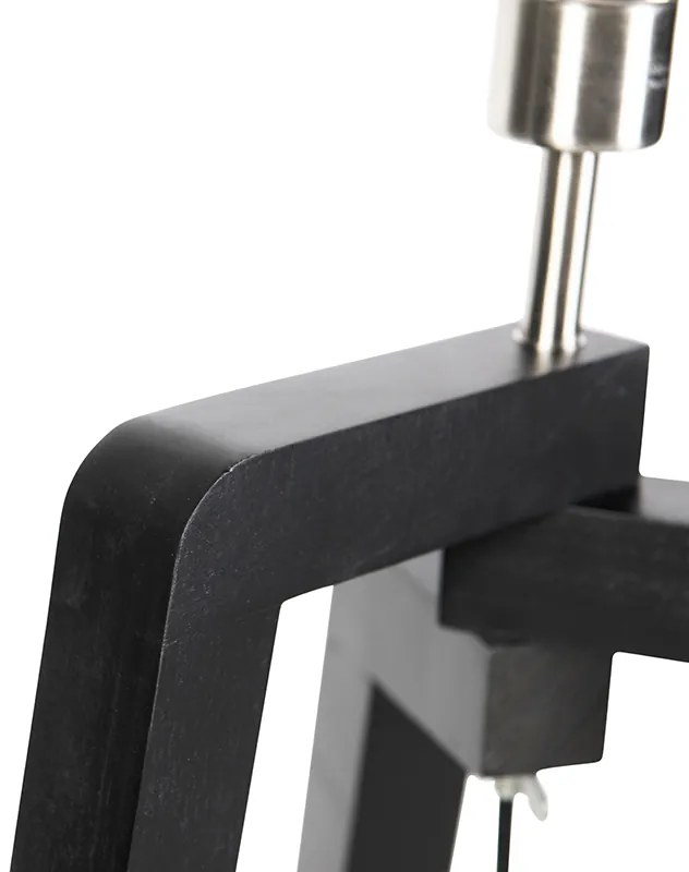 Подова лампа триножник черна със зелена абажура и злато 50 см - Puros