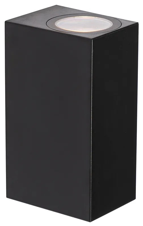 Модерна външна стенна лампа черна пластмаса 2-светлина - Baleno