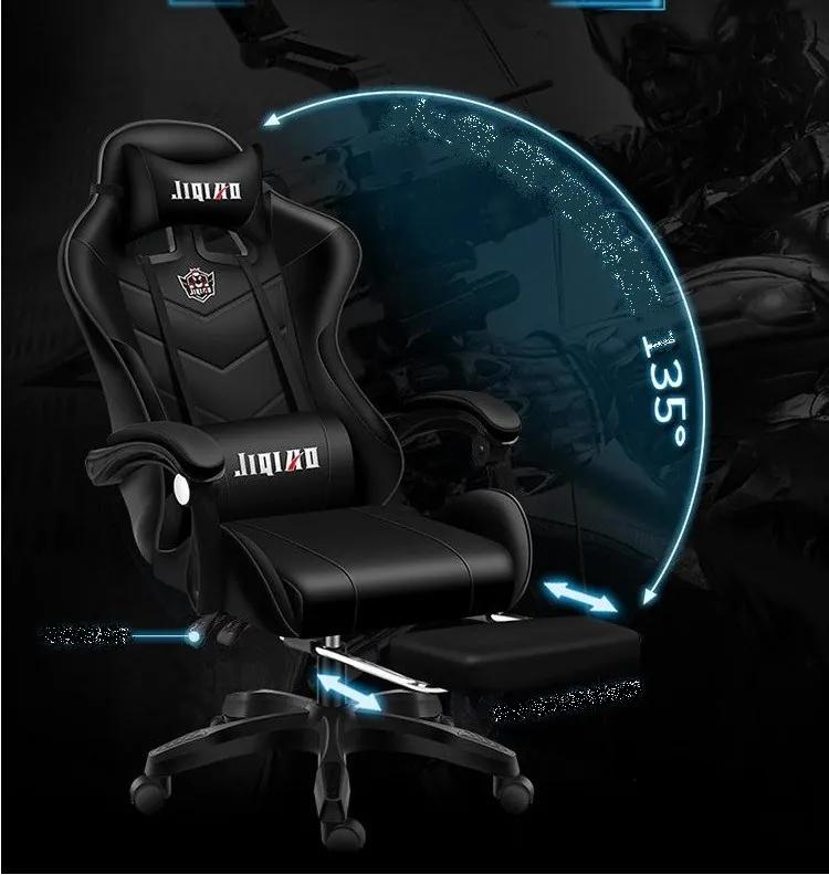 Удобен геймърски стол в черен цвят