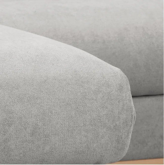 Светлосив ъглов диван (ляв ъгъл) Beata - Ropez