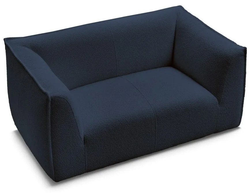 Тъмносин диван от прежда с примки от букле 170 cm Giorgia – Bobochic Paris