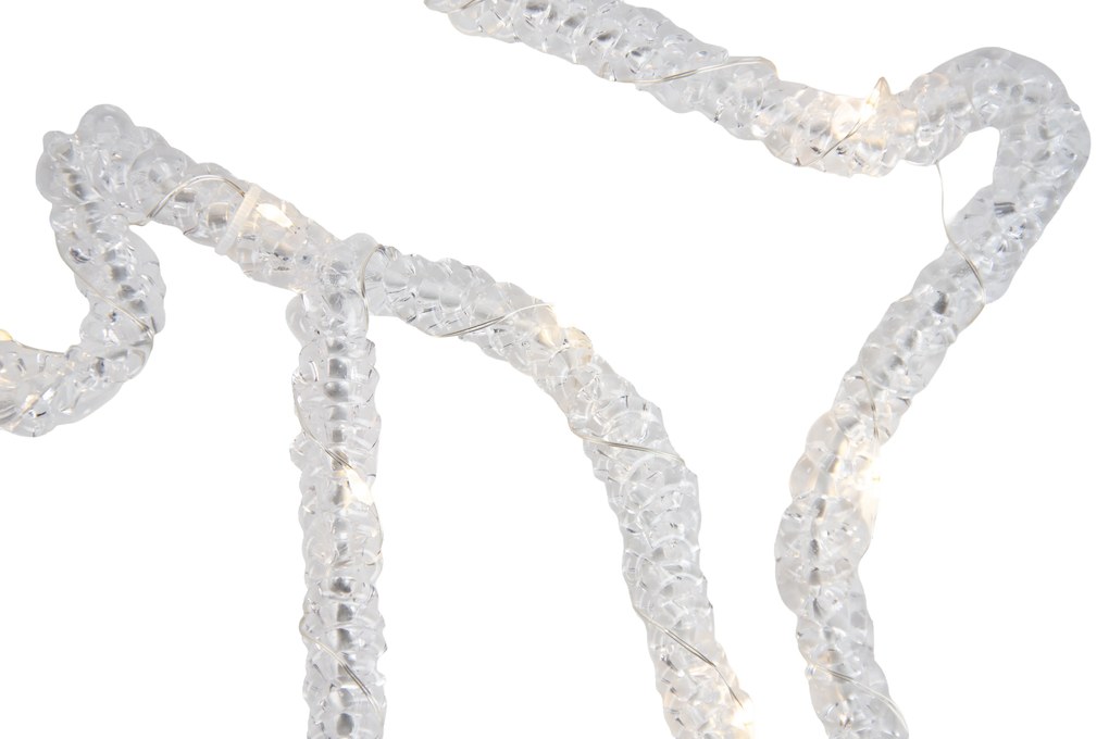 Комплект от 3 коледни прожектора бял елен с LED и таймер IP44 - Shika