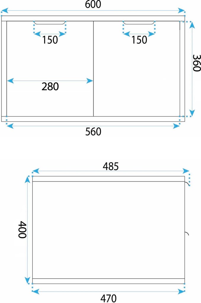 Шкаф за мивка Rea Core 60cm White