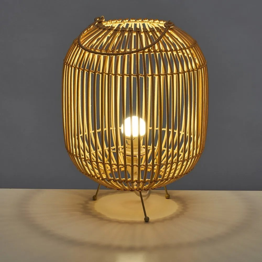 Ратанова настолна лампа - Casa Selección