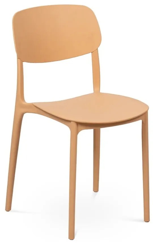 Прасковен пластмасов градински стол Hébé – Bonami Essentials