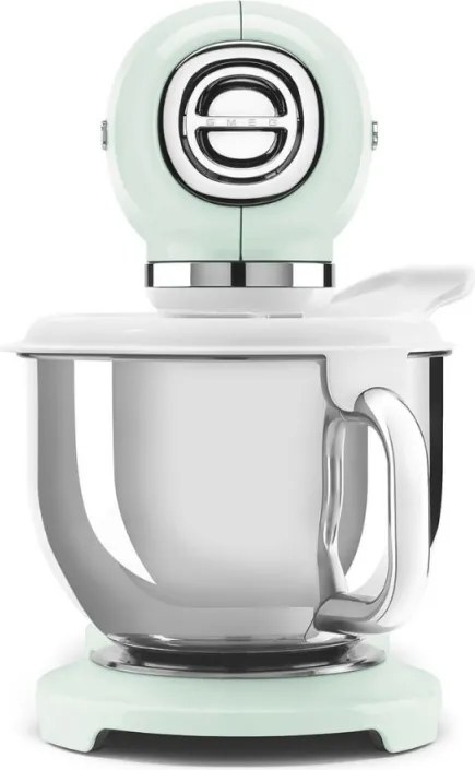 Планетарен миксер SMEG SMF03PGEU, 800 W, 4.8 л, 10 скорости, Функция за плавен старт, Крачета против хлъзгане, Пастелно зелен