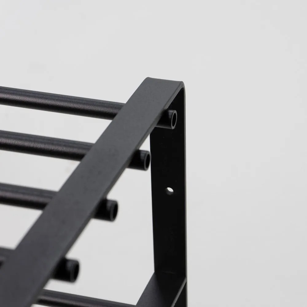 Черна метална стойка за обувки 70x48,5x29 cm Rex – Spinder Design