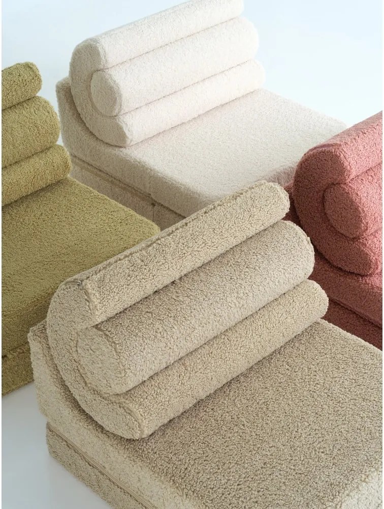 Светлокафяв детски стол от букле Flipster – Wigiwama