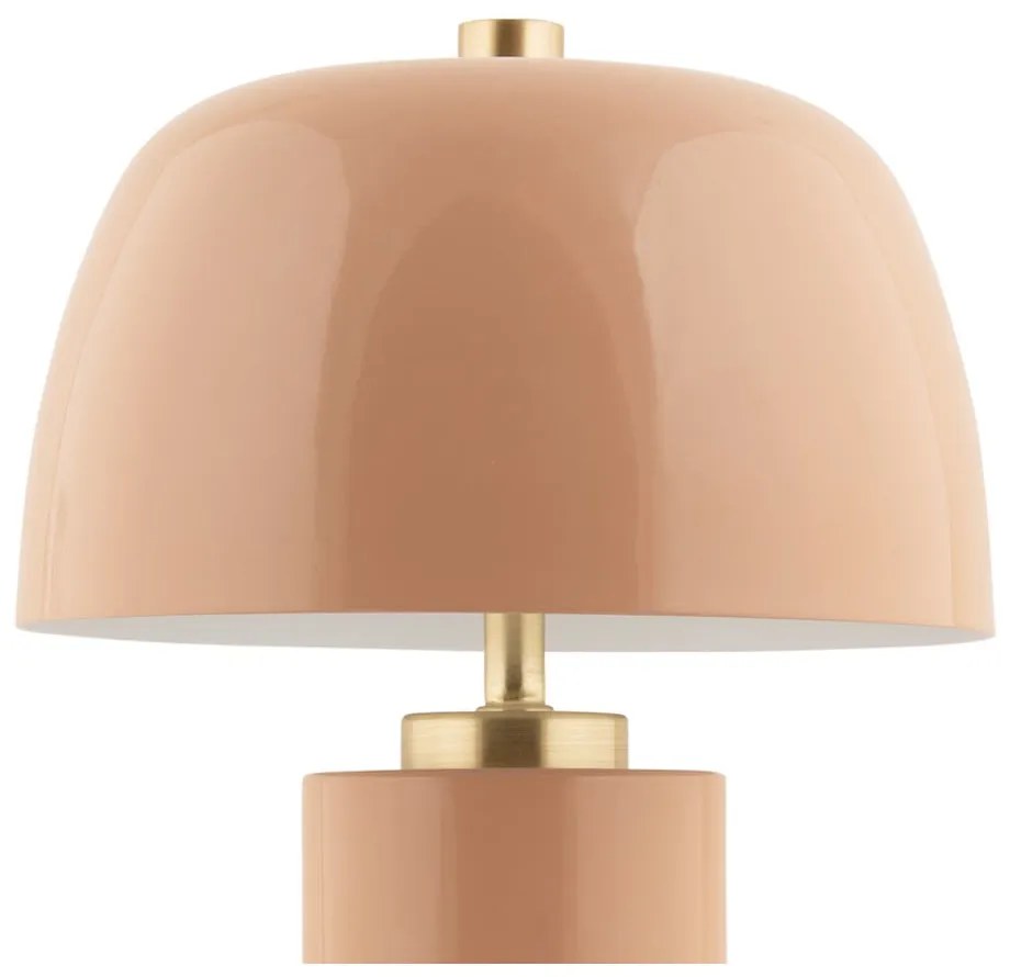 Бежова LED затъмняваща се настолна лампа с метален абажур (височина 30 cm) Freya – Leitmotiv