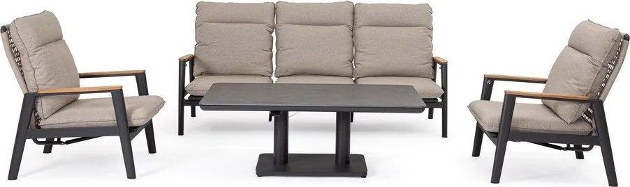 Алуминиева градинска маса за хранене 80x140 cm Miguel – Bizzotto