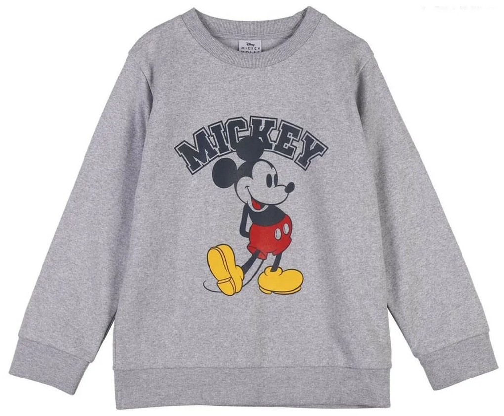 Детски суичър без качулка Mickey Mouse Сив - 12 години