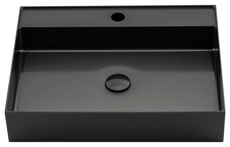 Черна мивка от неръждаема стомана 55x42 cm Aurum – Sapho