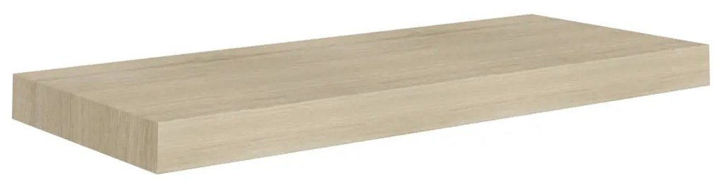 323874 vidaXL Окачен стенен рафт, дъб, 60x23,5x3,8 см, МДФ