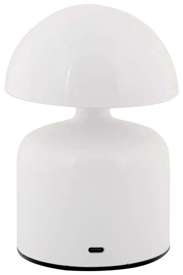 Бяла LED настолна лампа с метален абажур (височина 14 cm) Impetu – Leitmotiv