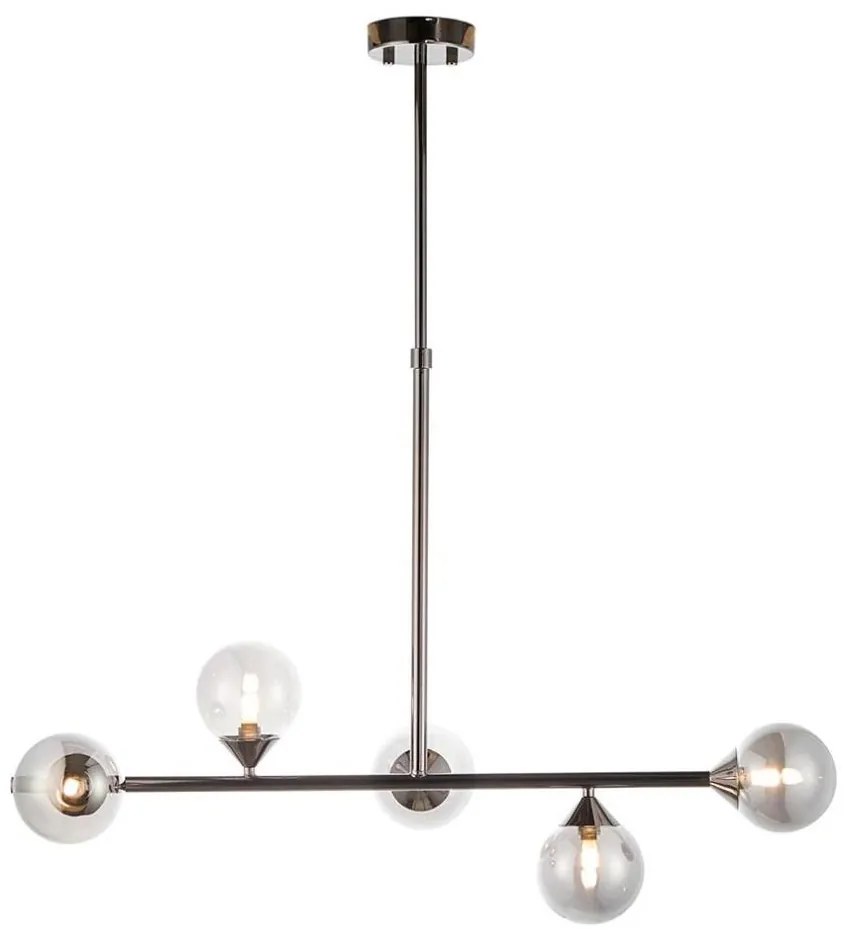 Endon 101348 - Полилей на щанга OTIS 5xG9/3W/230V черен хром/опушено черно