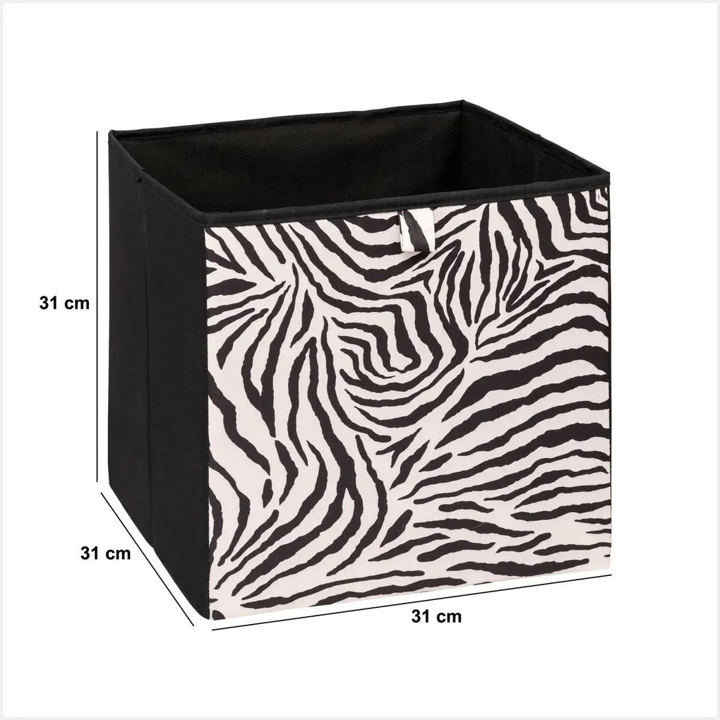 Кутия за съхранение 5five Mix & Modul Zebra, 31x31 cm - Бежова
