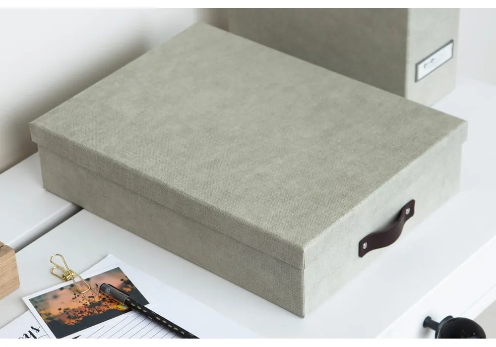 Бежова кутия за съхранение Oskar - Bigso Box of Sweden