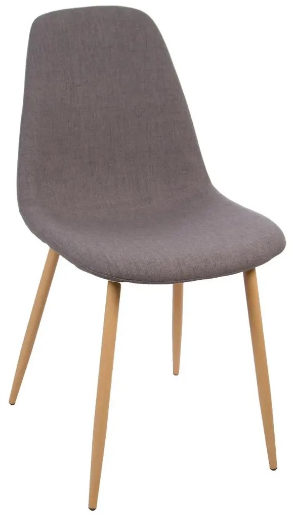 Трапезен стол atmosphera Roka, Полиестер - Грис