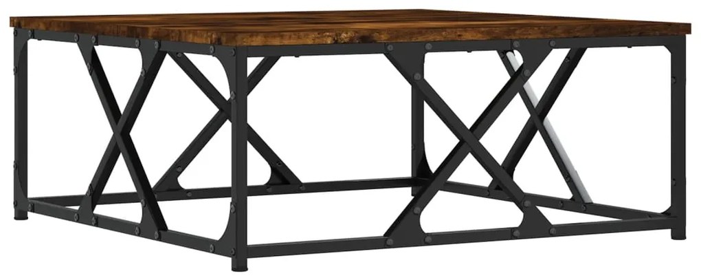 835371 vidaXL Кафе маса, опушен дъб, 70x70x30 см, инженерно дърво