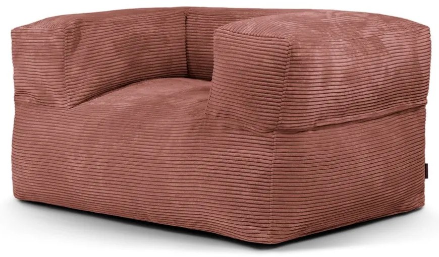 Пуф от рипсено кадифе в тухлен цвят MooG – SLOWDOWN