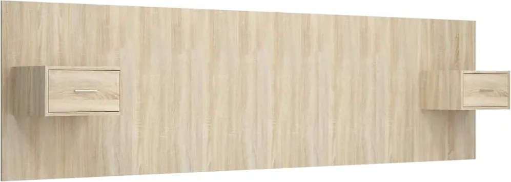 3115726 vidaXL Горна табла за легло с шкафчета, дъб сонома, инженерно дърво