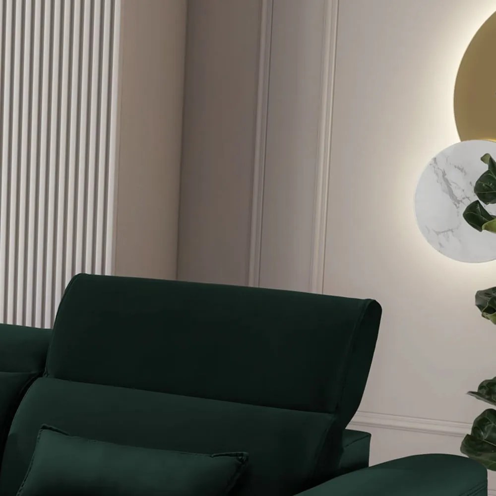 Тъмнозелен кадифен разтегателен ъглов диван с място за съхранение (ляв ъгъл) Foble – ELTAP