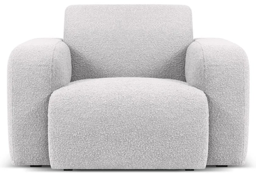 Светлосиво кресло от плат букле Molino - Micadoni Home