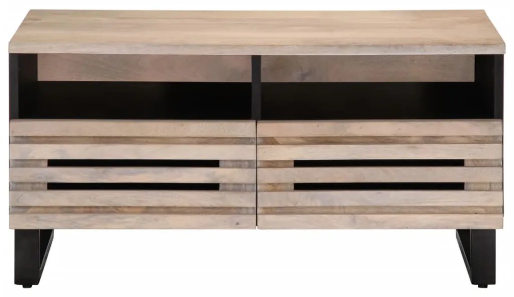 377503 vidaXL Маса за кафе, 80x55x40 см, мангово дърво масив