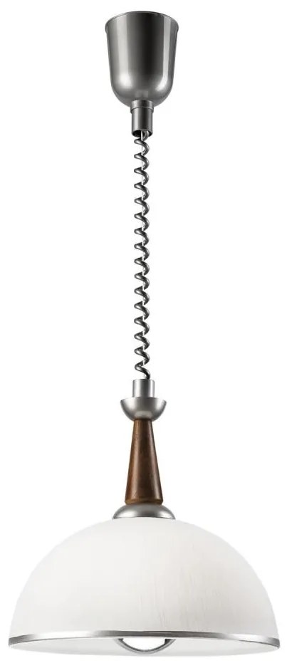 Висяща лампа CHIARA 1xE27/60W/230V сребриста/бук