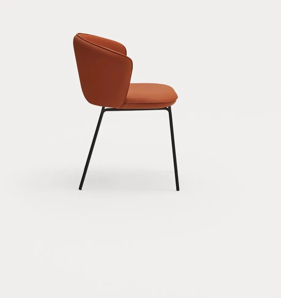 Оранжеви тапицирани трапезни столове в комплект 2 бр. Add – Teulat