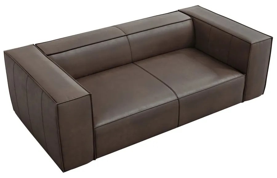 Кафяв кожен диван 212 cm Madame - Windsor & Co Sofas