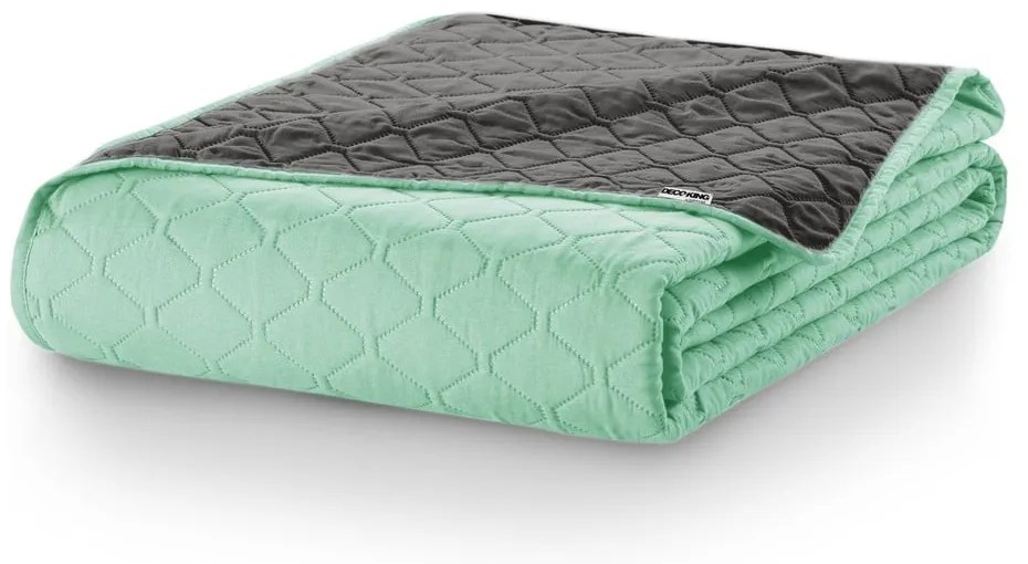 Зелена покривка за легло от микрофибър , 200 x 220 cm Axel - DecoKing