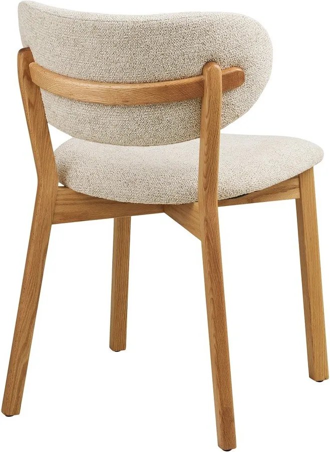 Бежов/в естествен цвят тапициран трапезен стол Dunkirk – House Nordic