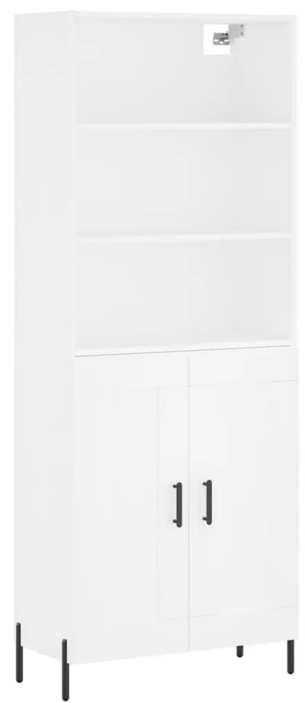3189965 vidaXL Висок шкаф, бял, 69,5x34x180 см, инженерно дърво