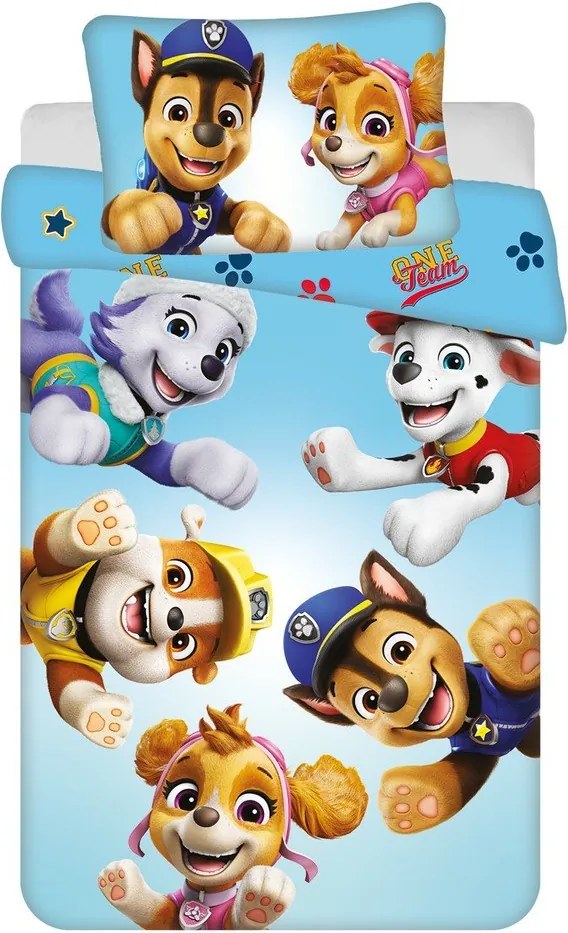 Памучно детско спално бельо за детско креватче 100x135 cm Paw Patrol – Jerry Fabrics