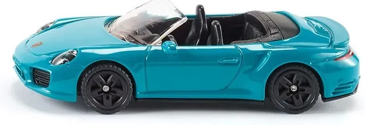 Siku 1523 Porsche 911 Turbo S Descapotable – Vehículo De Juguete De Metal Y Plástico En Azul, Modelo Mini 8 Cm Con Ruedas De Goma, Coleccionable Para Niños Y Adultos