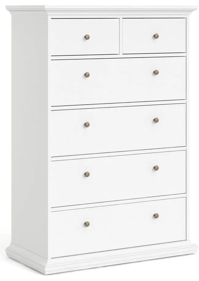 Бял висок скрин 96x140 cm Paris – Tvilum