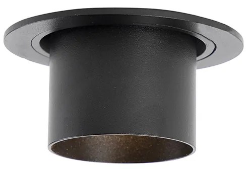 Модерен вграден прожектор черен кръгъл наклоняем - Installa