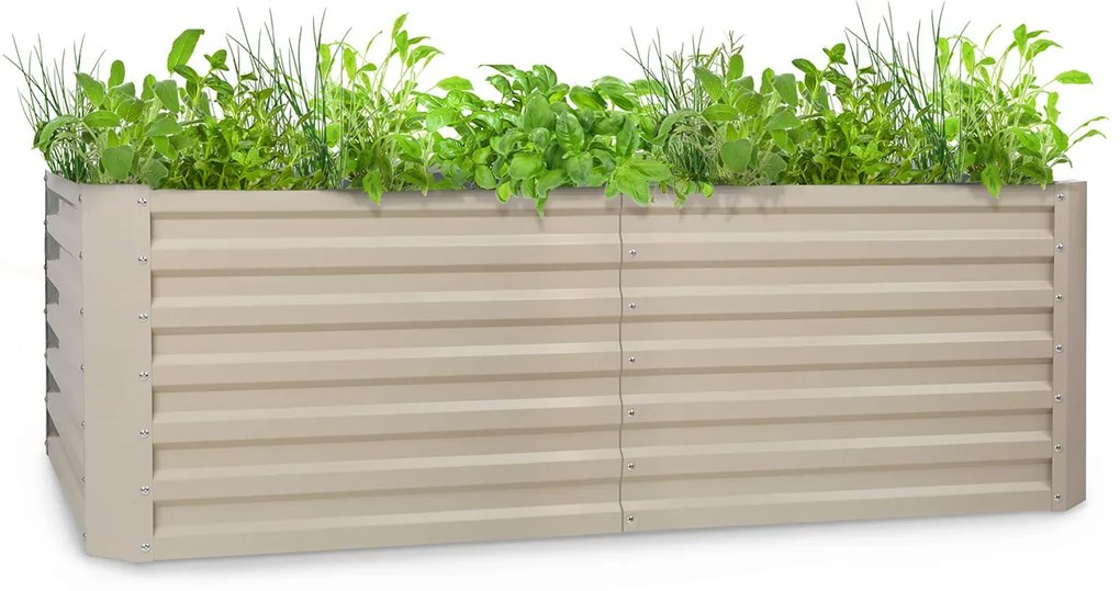 Blumfeldt High Grow Straight, повдигната леха, 200 х 60 х 100 см, 1200 л, стомана