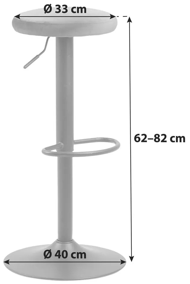 СИВ БАР СТОЛ ФИНЧ С РЕГУЛИРУЕМА ВИСОЧИНА 40/40/82 СМ