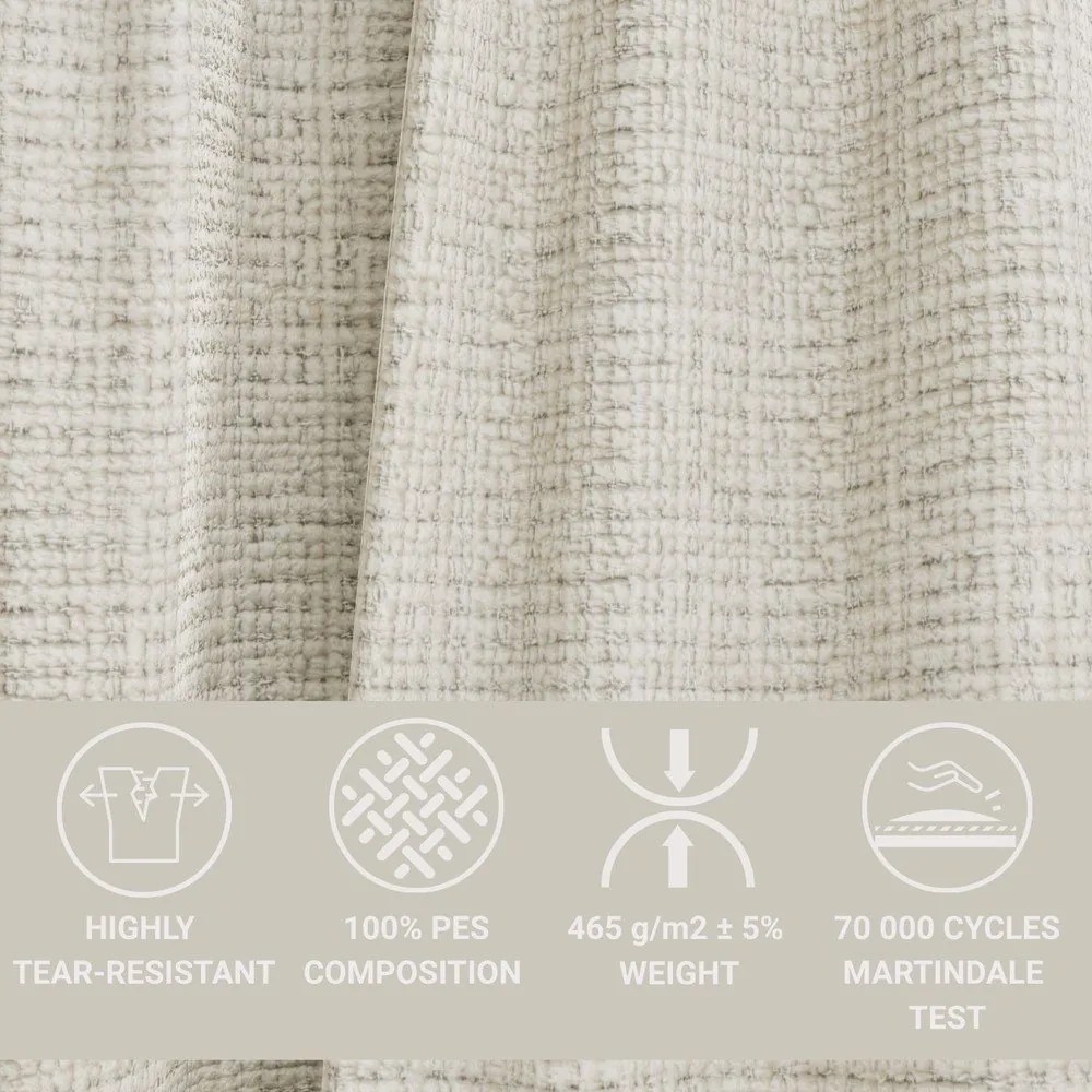 Сиво-бежов шенилов ъглов диван (ляв ъгъл/L форма) Kirou – Maison de Rêve