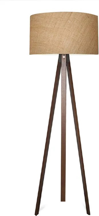 Подова лампа Rosling MDF/текстил/PVC в орехов/естествен цвят 38x38x140см.