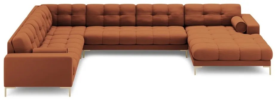Ъглов диван в тухлен цвят (ляв ъгъл) Bali – Cosmopolitan Design