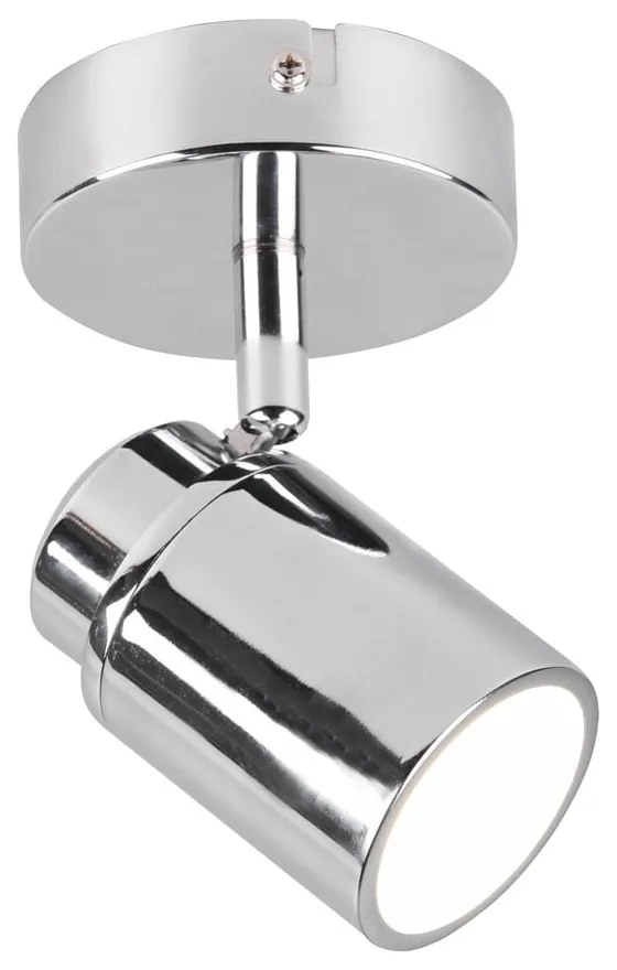 Метален прожектор в лъскаво-сребрист цвят 10x9 cm Angelo - Trio