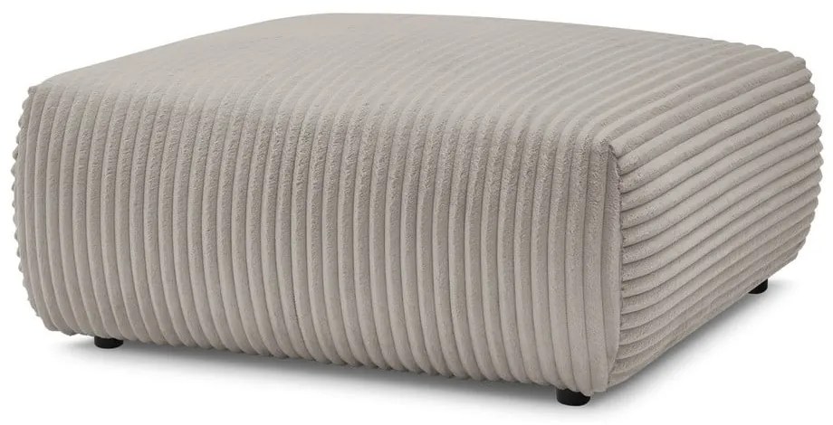 Светлосиво-бежова табуретка от рипсено кадифе Lucien – Bobochic Paris