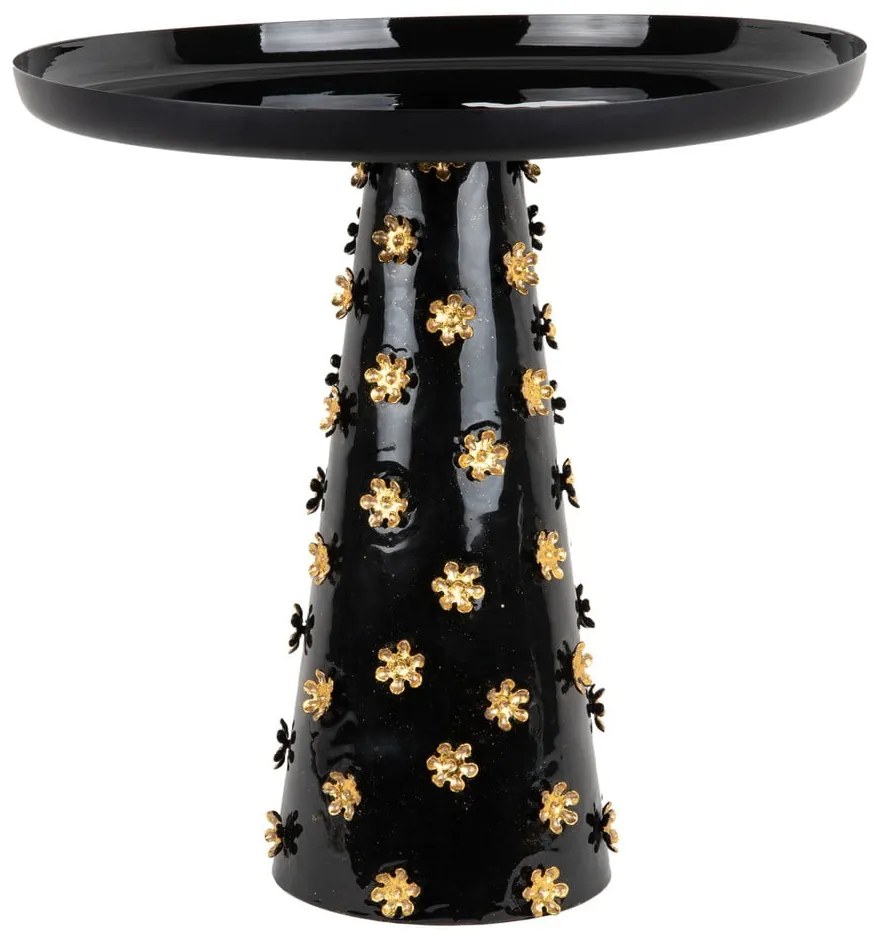 Метална кръгла странична масичка ø 50 cm Golden Flowers – Leitmotiv