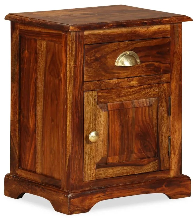 243938 vidaXL Нощно шкафче, 40x30x50 см, акациево дърво масив