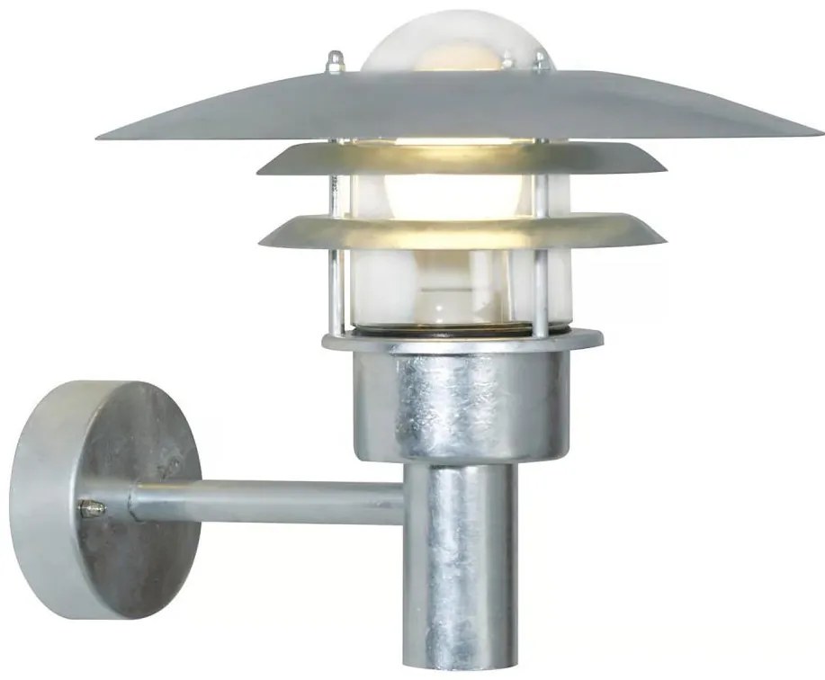 Nordlux - Екстериорен аплик LONSTRUP 1xE27/60W/230V IP44 сребрист