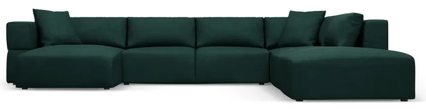Зелен ъгъл U-образен диван, десен ъгъл Esther – Milo Casa